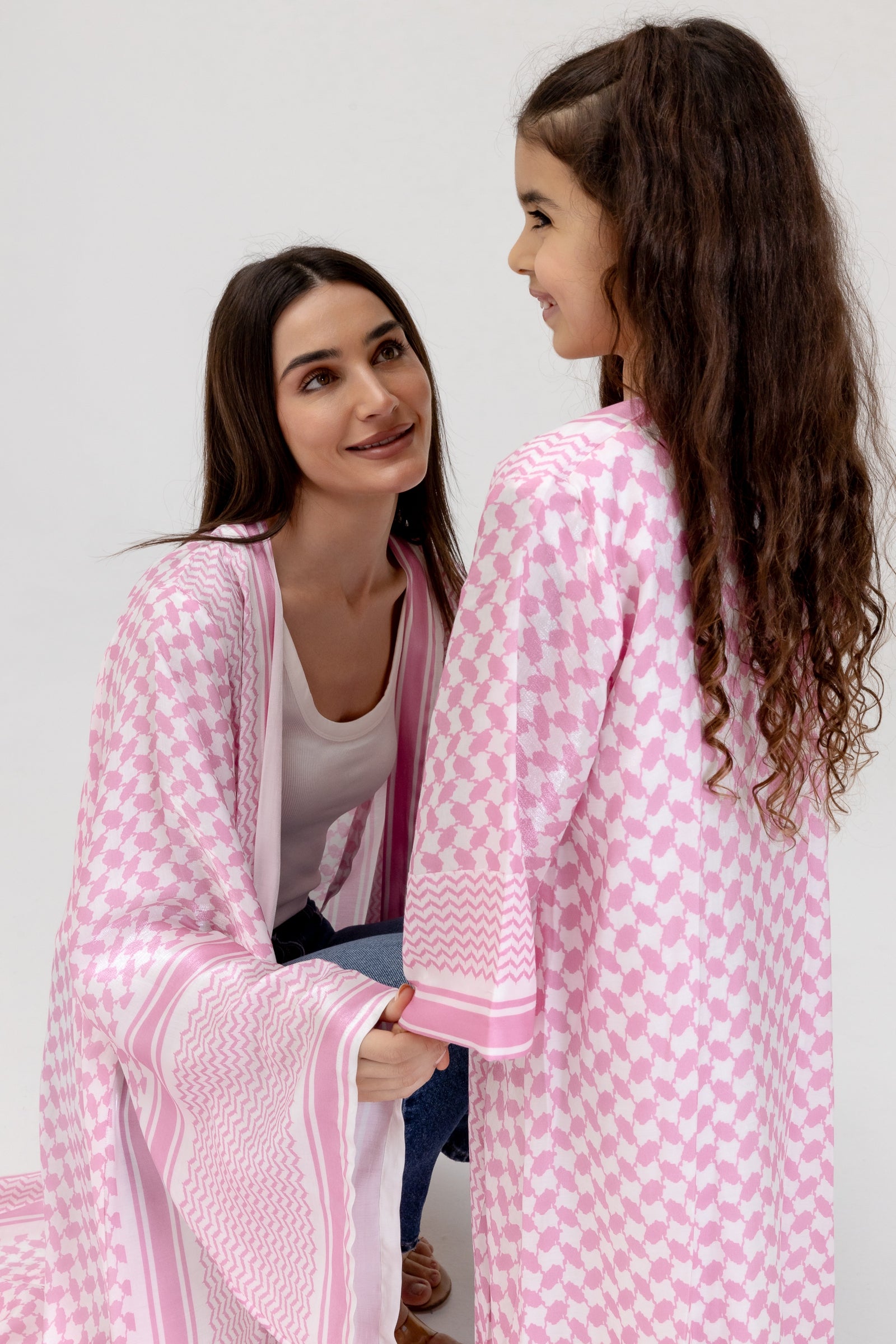 Kid Keffiyeh Pink Abaya