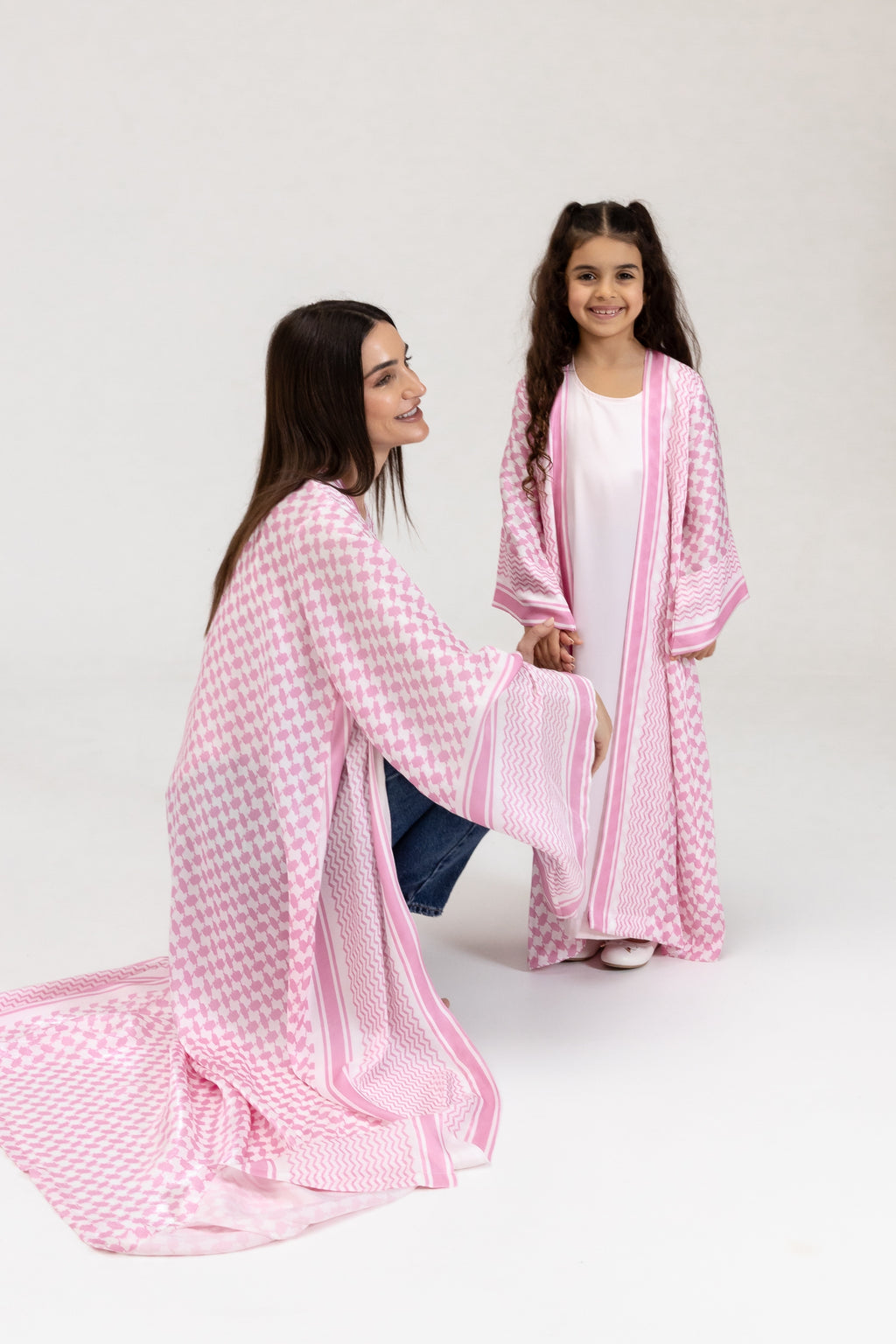 Kid Keffiyeh Pink Abaya