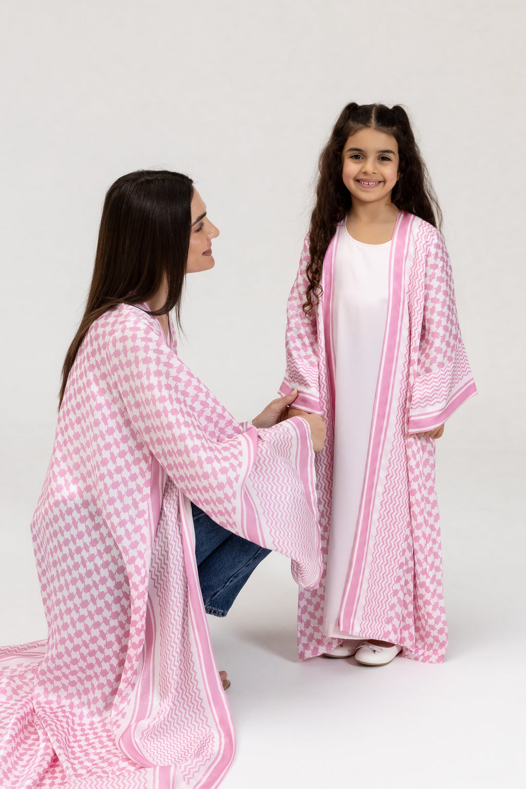 Kid Keffiyeh Pink Abaya