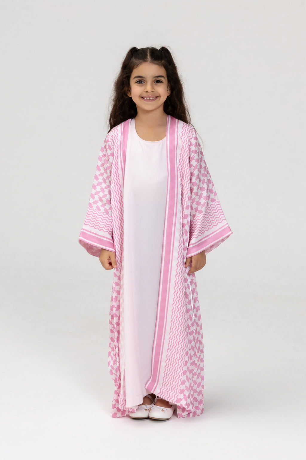 Kid Keffiyeh Pink Abaya