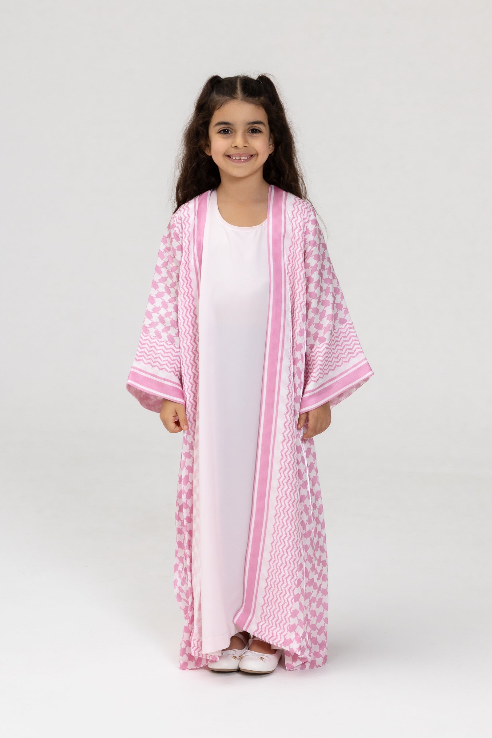 Kid Keffiyeh Pink Abaya
