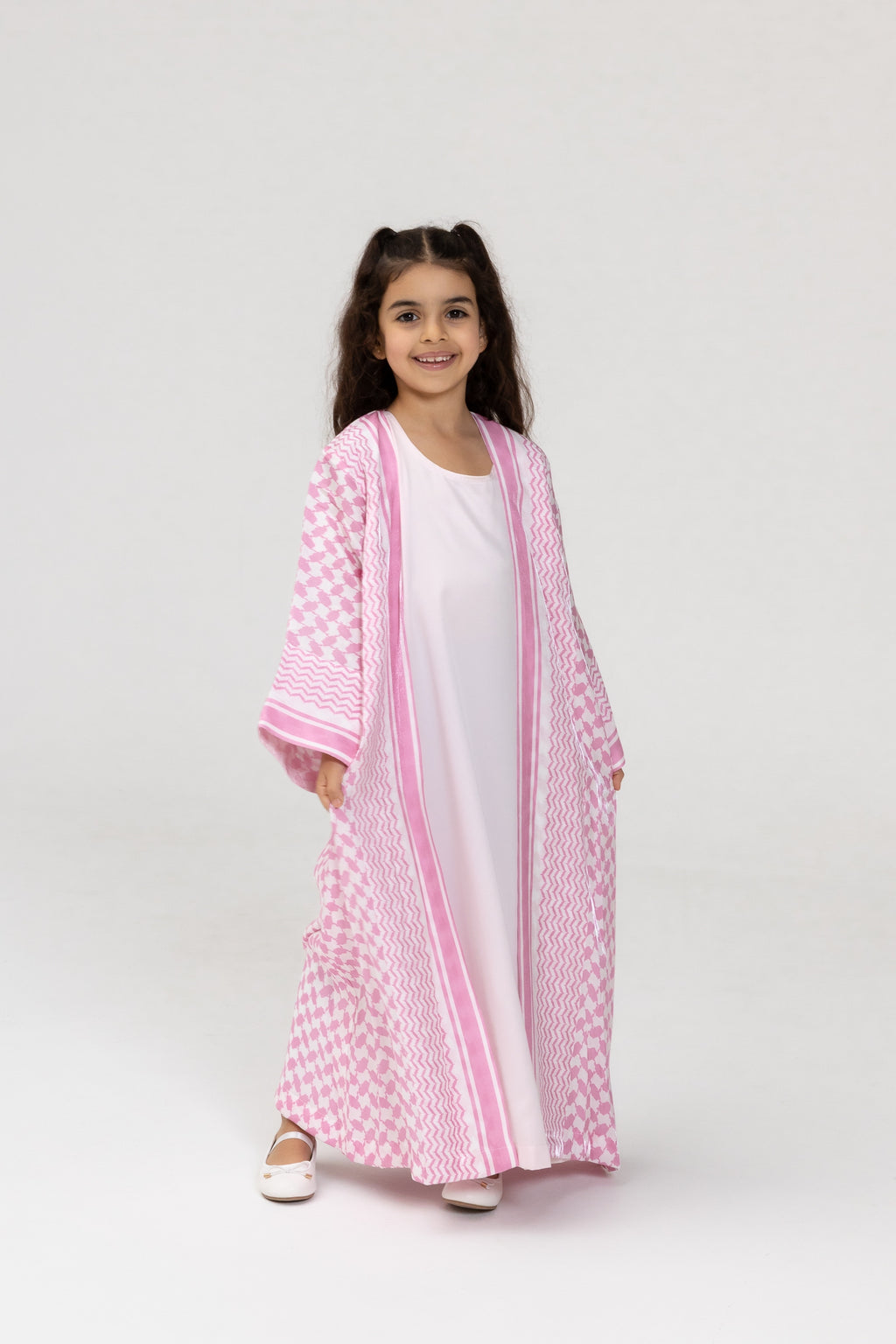 Kid Keffiyeh Pink Abaya