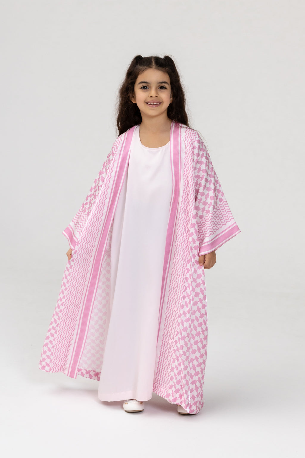 Kid Keffiyeh Pink Abaya