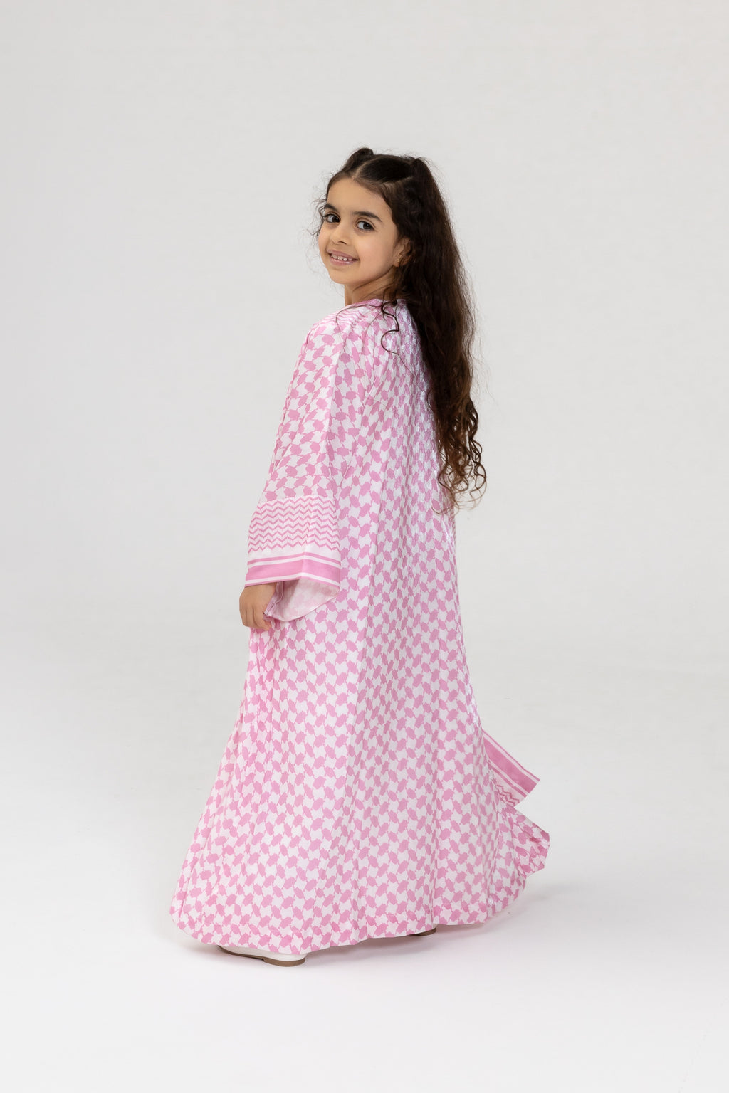 Kid Keffiyeh Pink Abaya