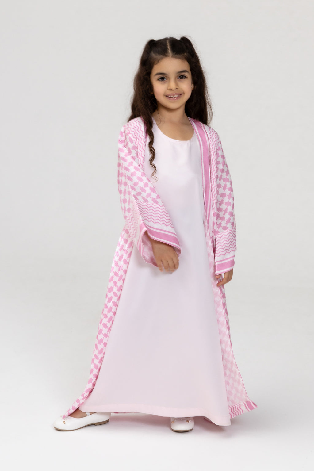 Kid Keffiyeh Pink Abaya