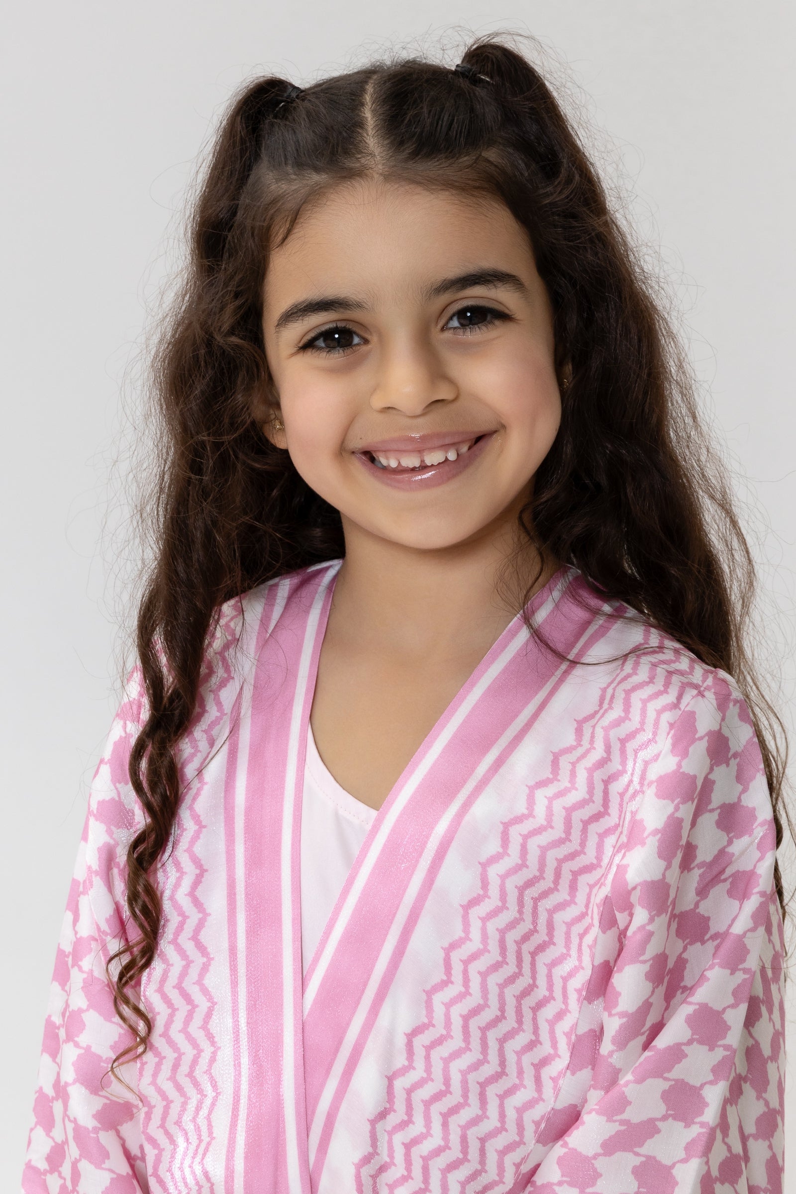 Kid Keffiyeh Pink Abaya