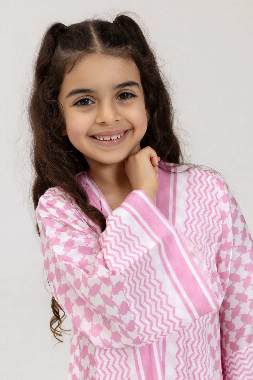 Kid Keffiyeh Pink Abaya