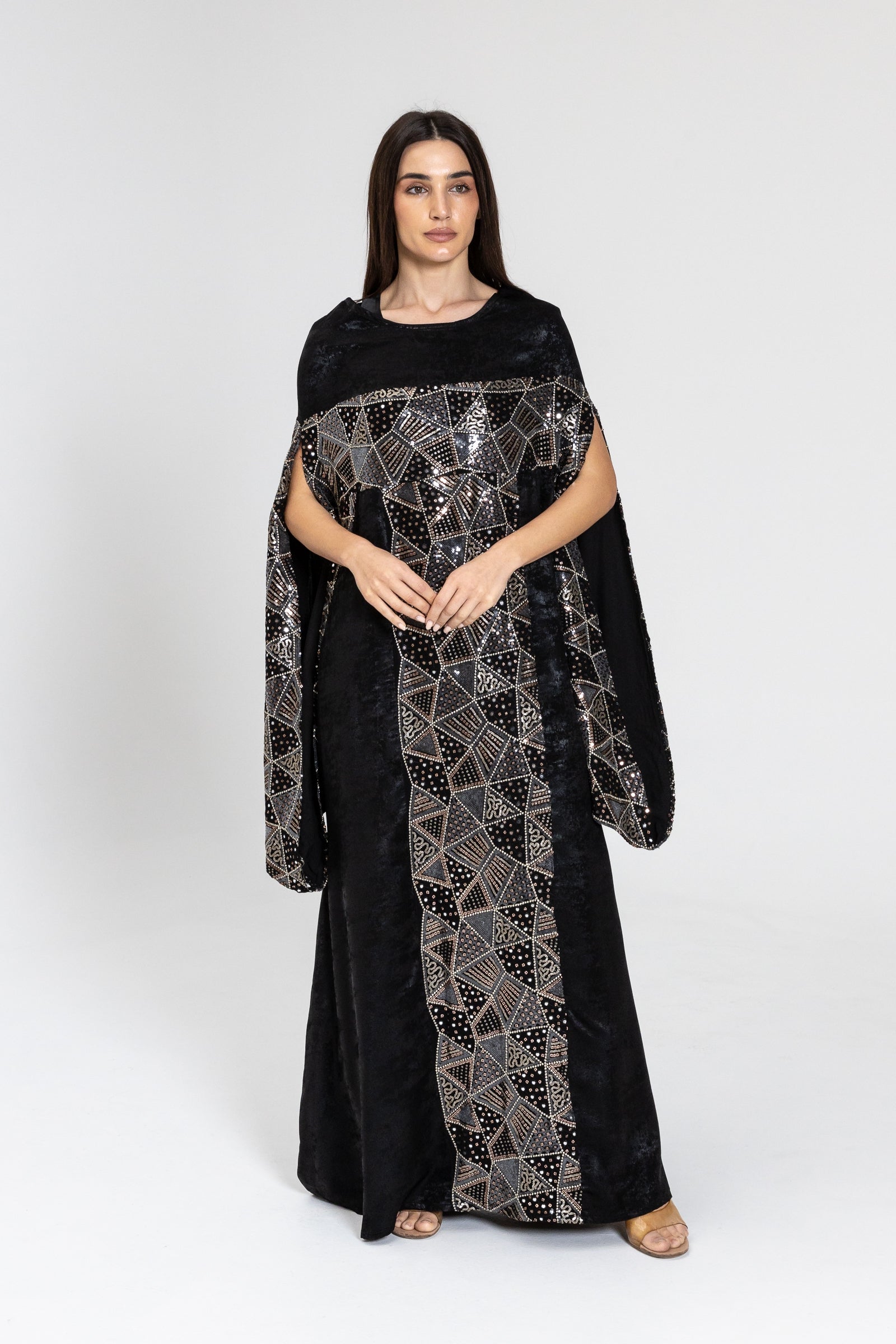 Black Kaftan with Embellishment
