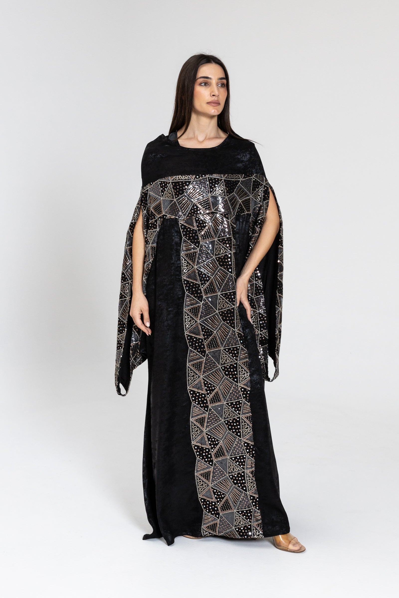 Black Kaftan with Embellishment