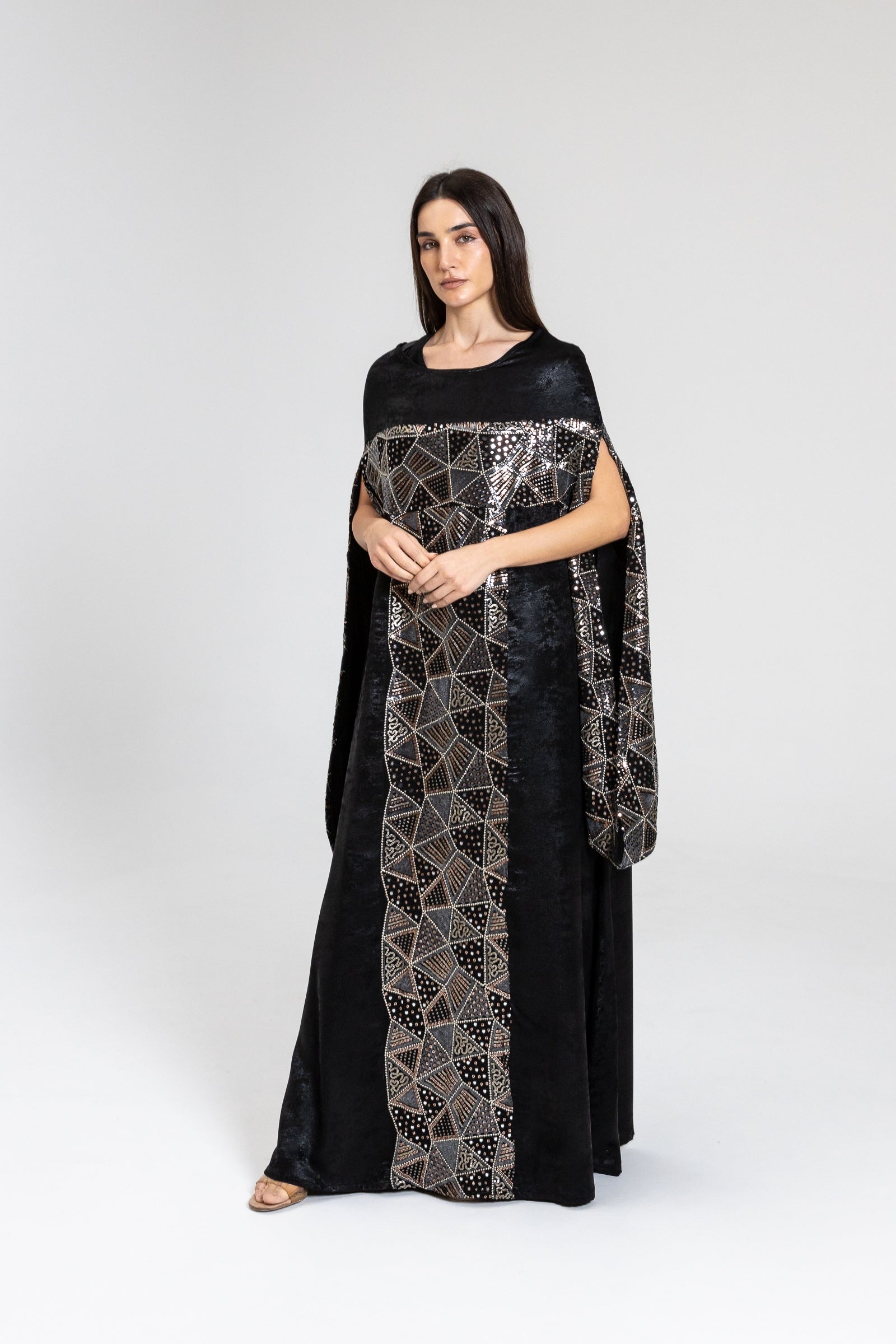 Black Kaftan with Embellishment