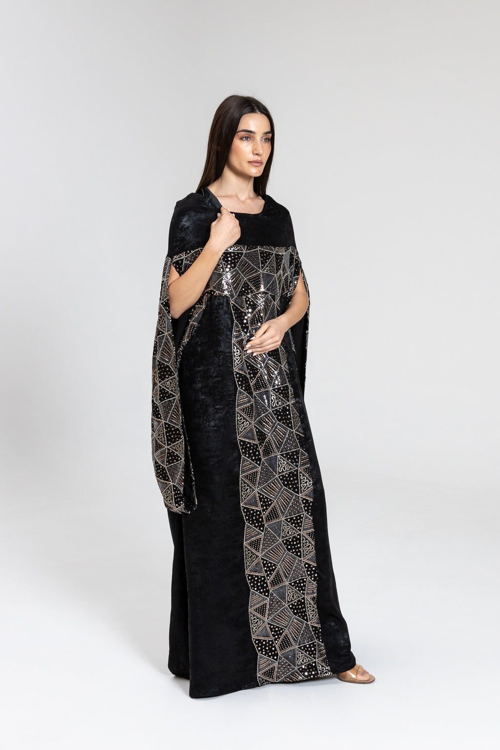 Black Kaftan with Embellishment