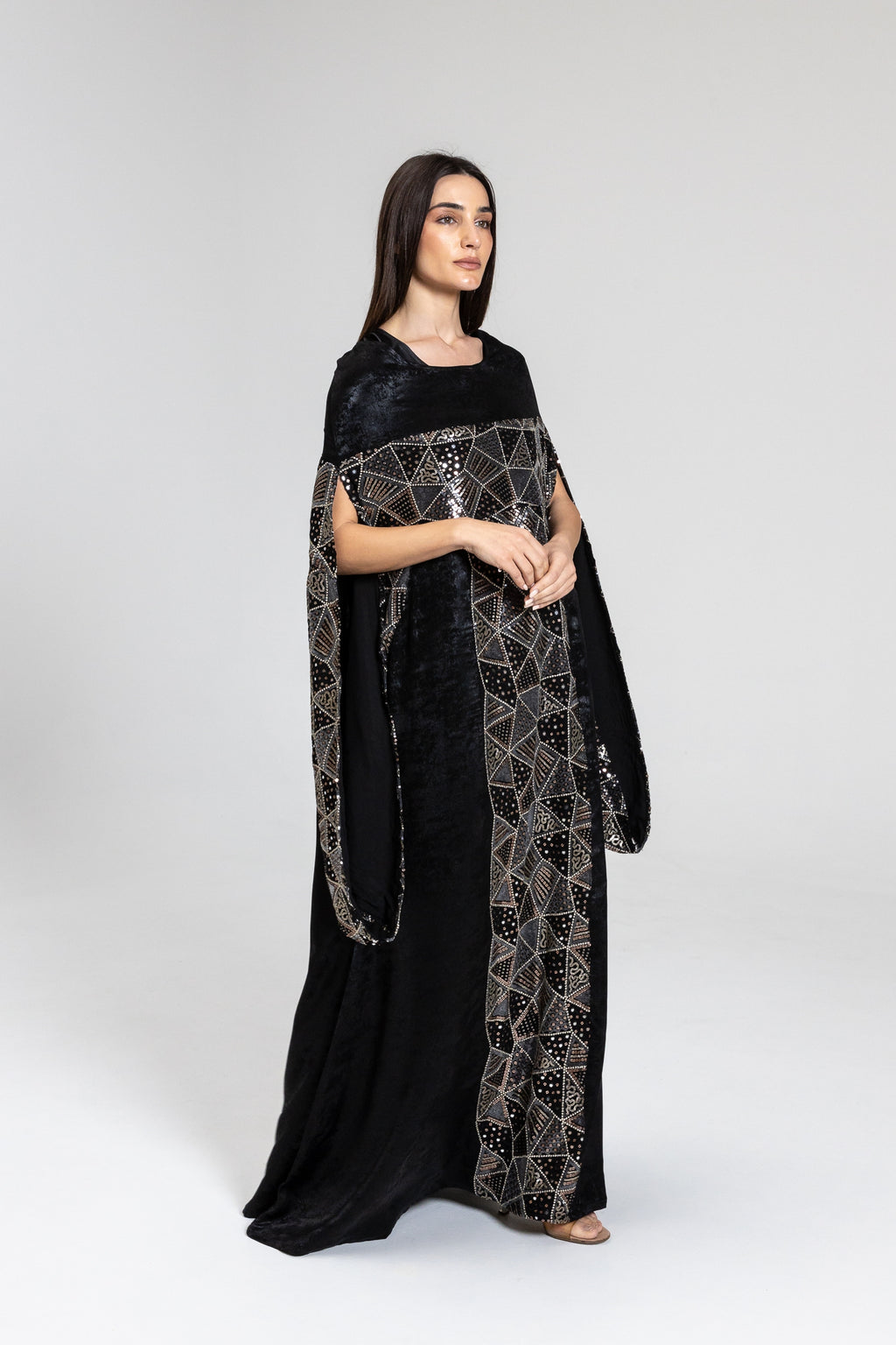 Black Kaftan with Embellishment