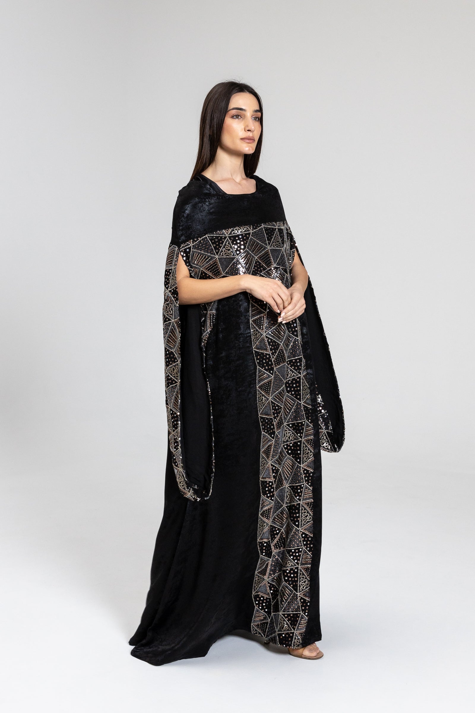 Black Kaftan with Embellishment