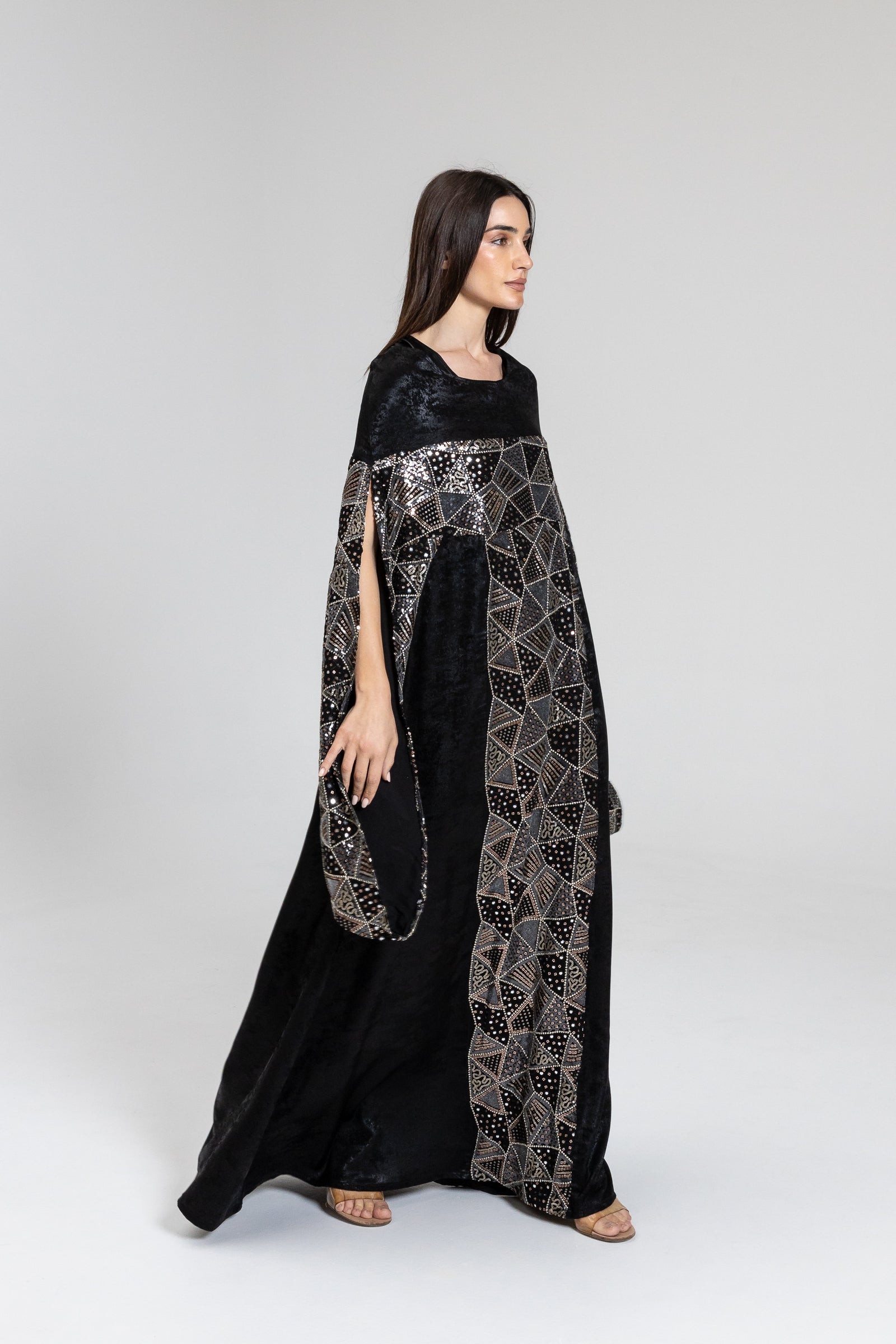 Black Kaftan with Embellishment