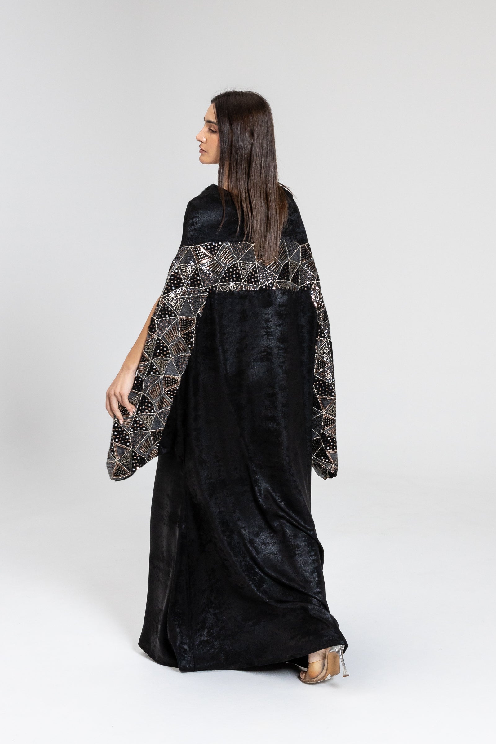 Black Kaftan with Embellishment