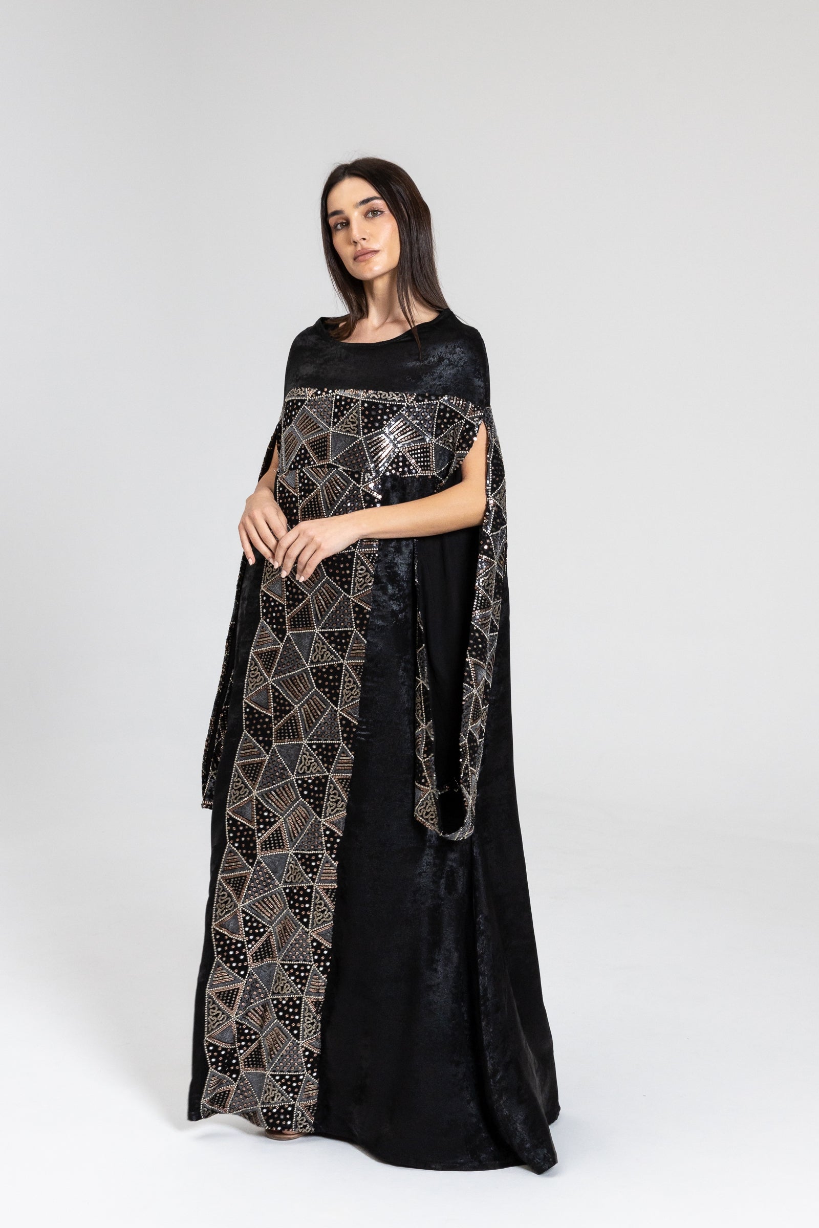 Black Kaftan with Embellishment