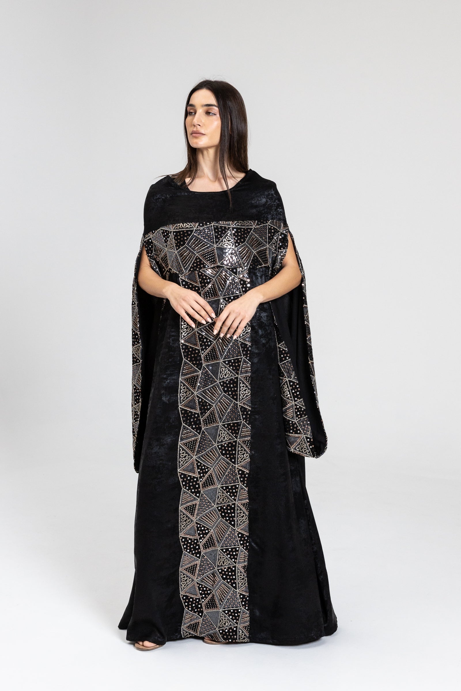 Black Kaftan with Embellishment