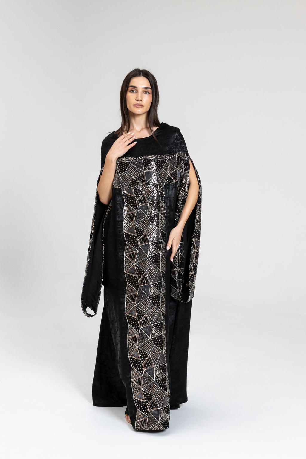 Black Kaftan with Embellishment