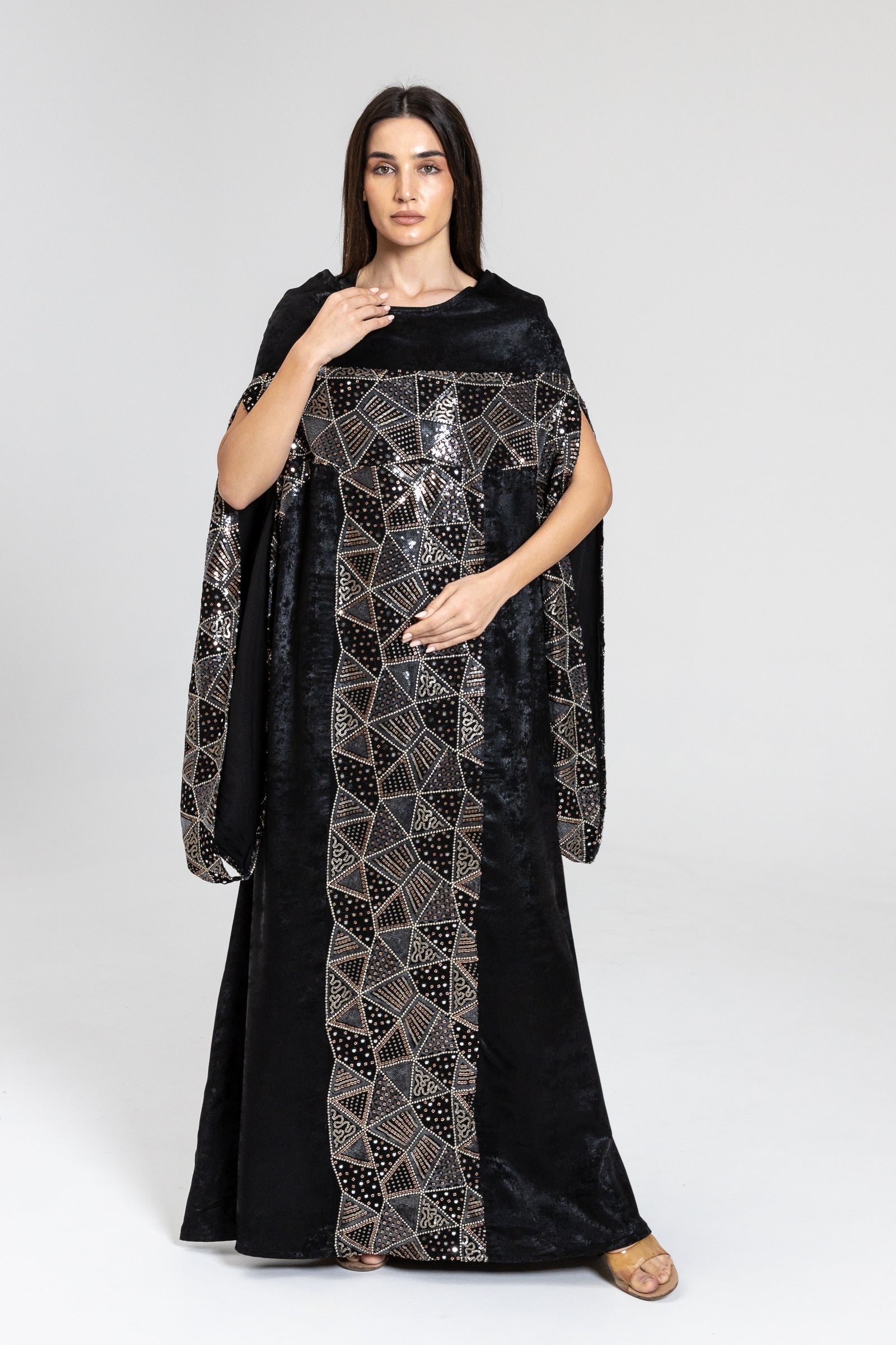 Black Kaftan with Embellishment
