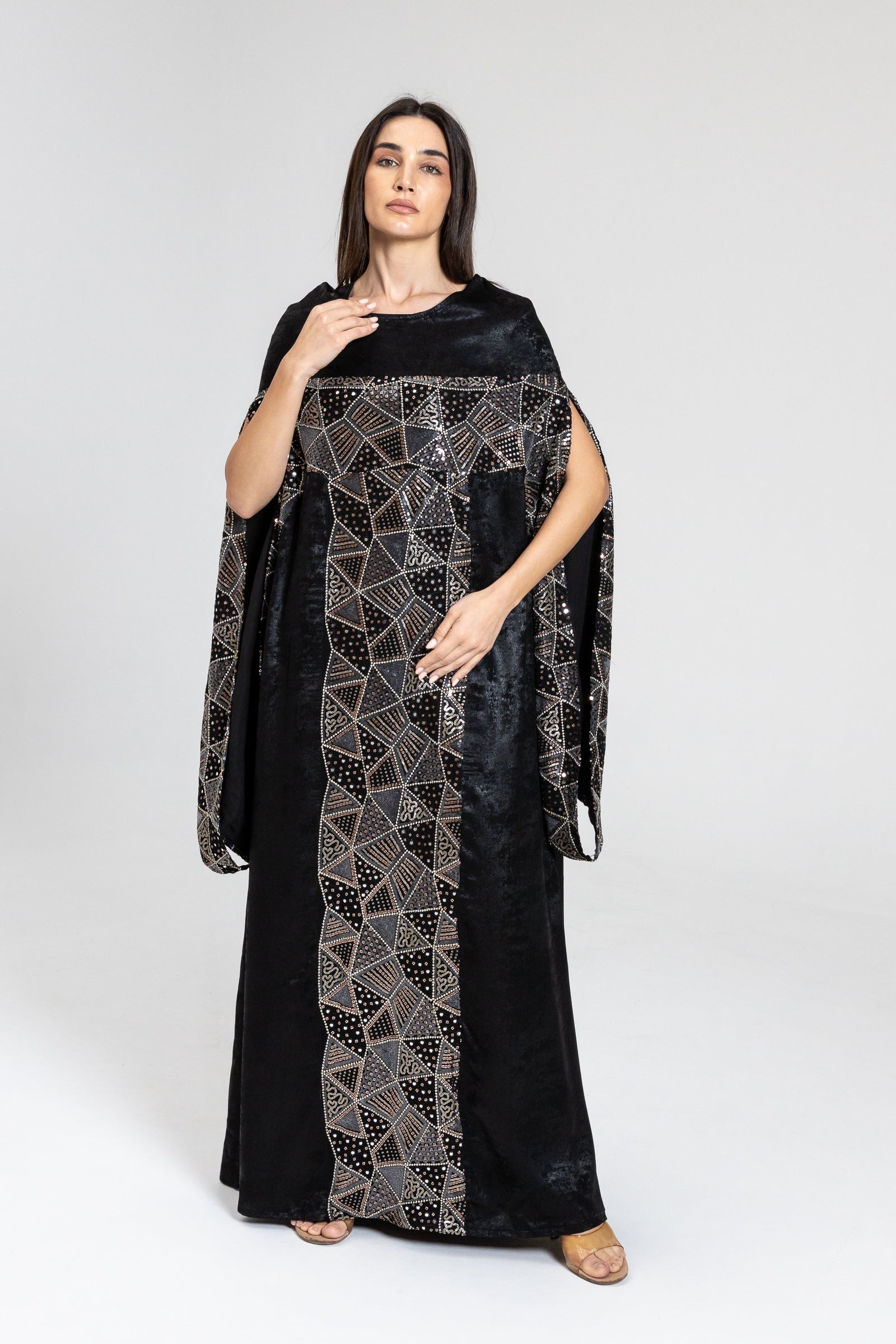 Black Kaftan with Embellishment