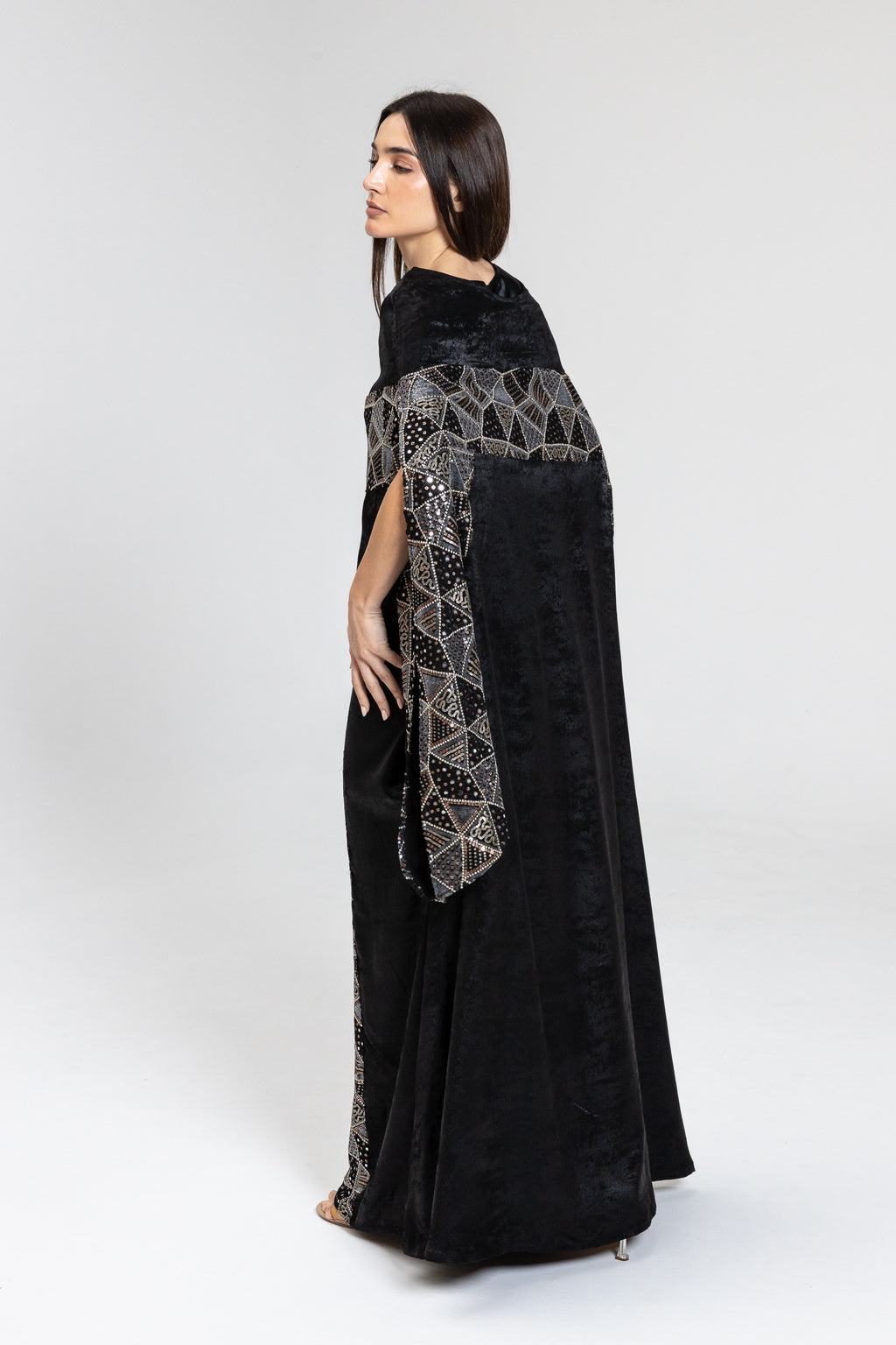 Black Kaftan with Embellishment