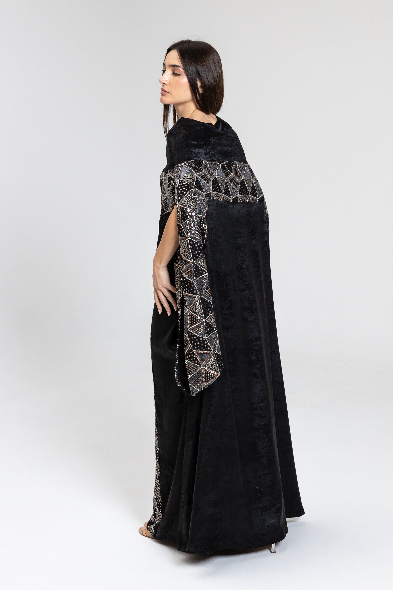 Black Kaftan with Embellishment