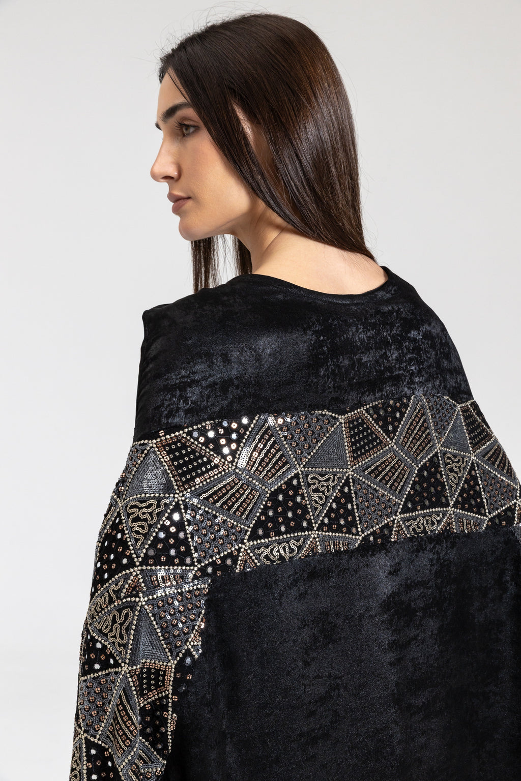 Black Kaftan with Embellishment