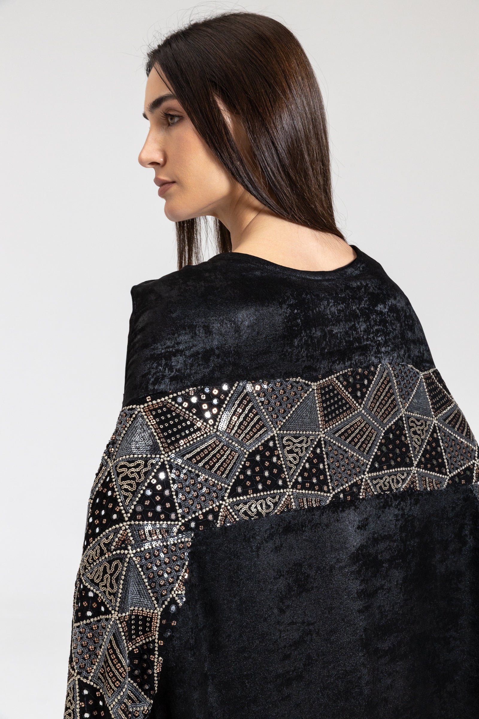 Black Kaftan with Embellishment