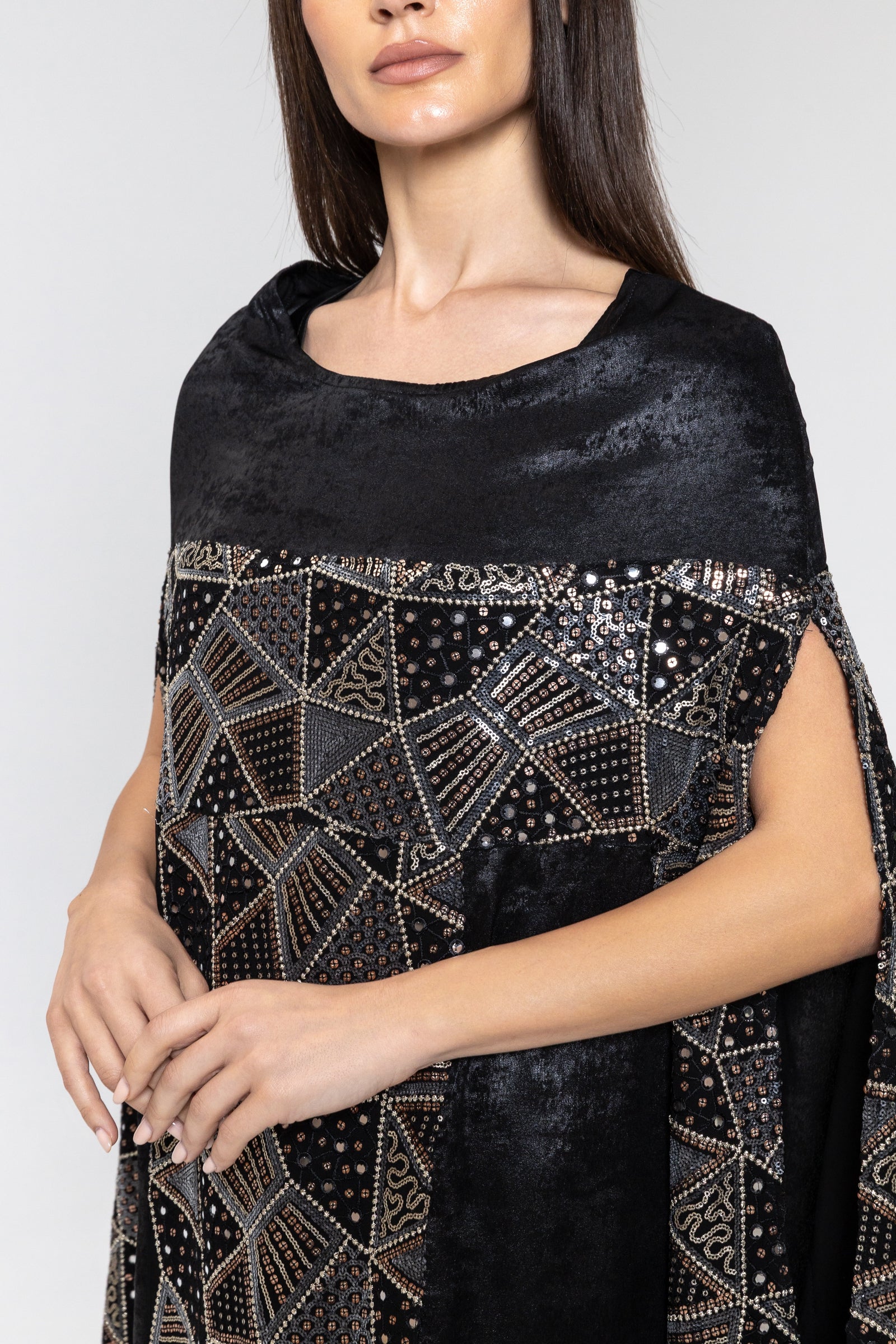 Black Kaftan with Embellishment