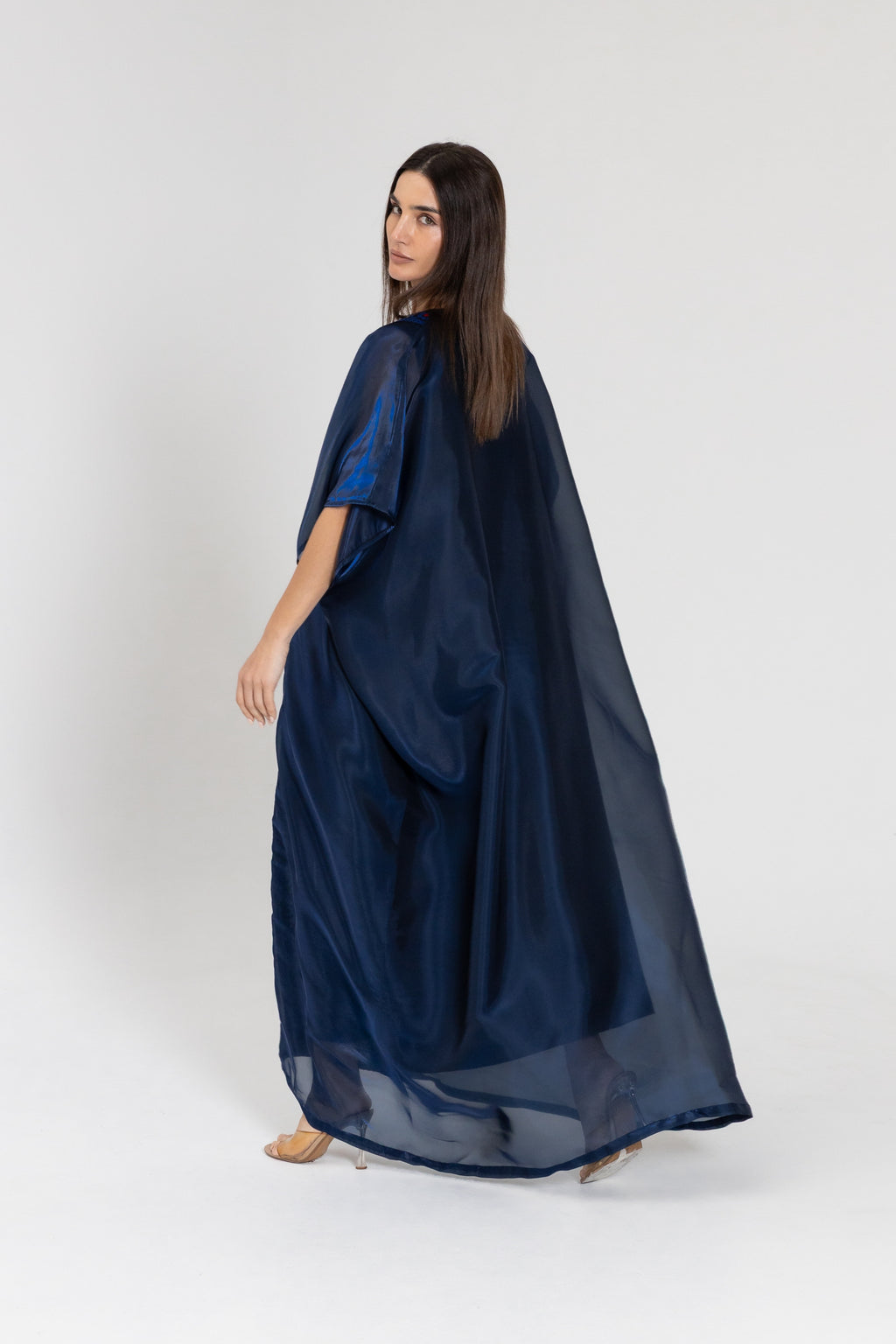 Navy Kaftan with Embroidery