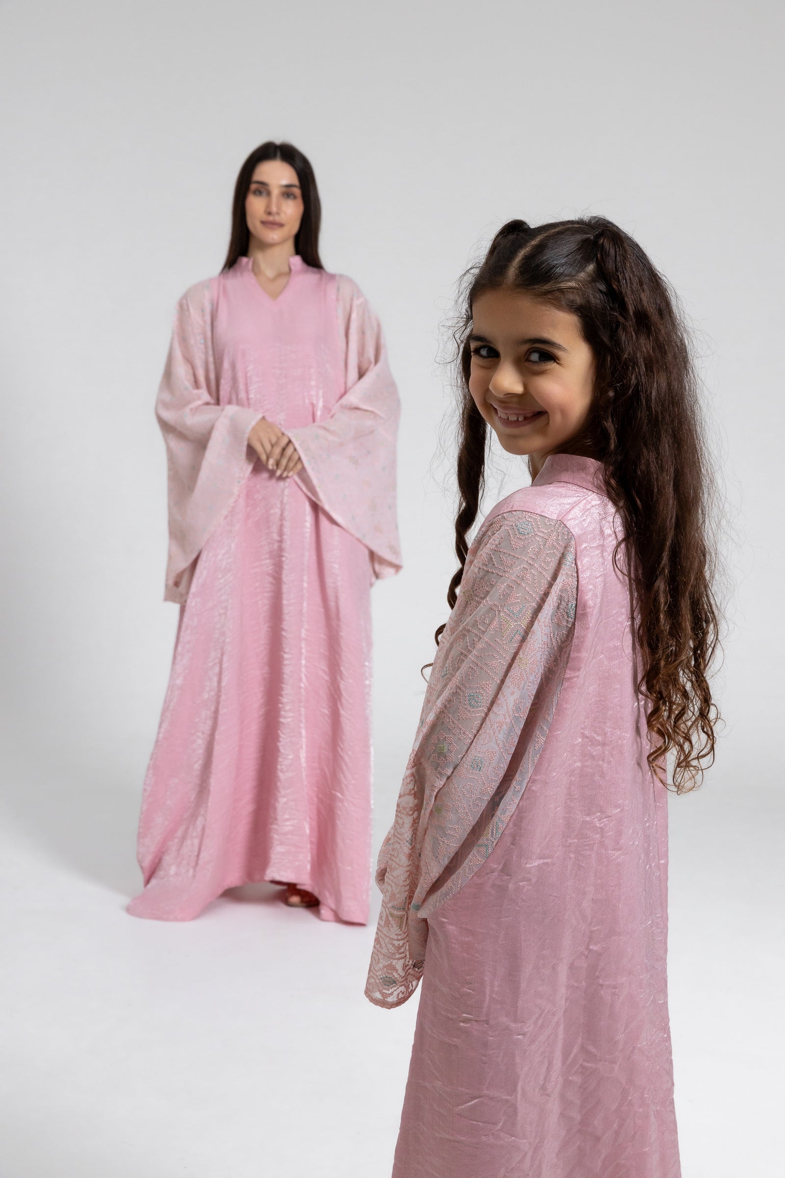 Kids Light Pink Kaftan
