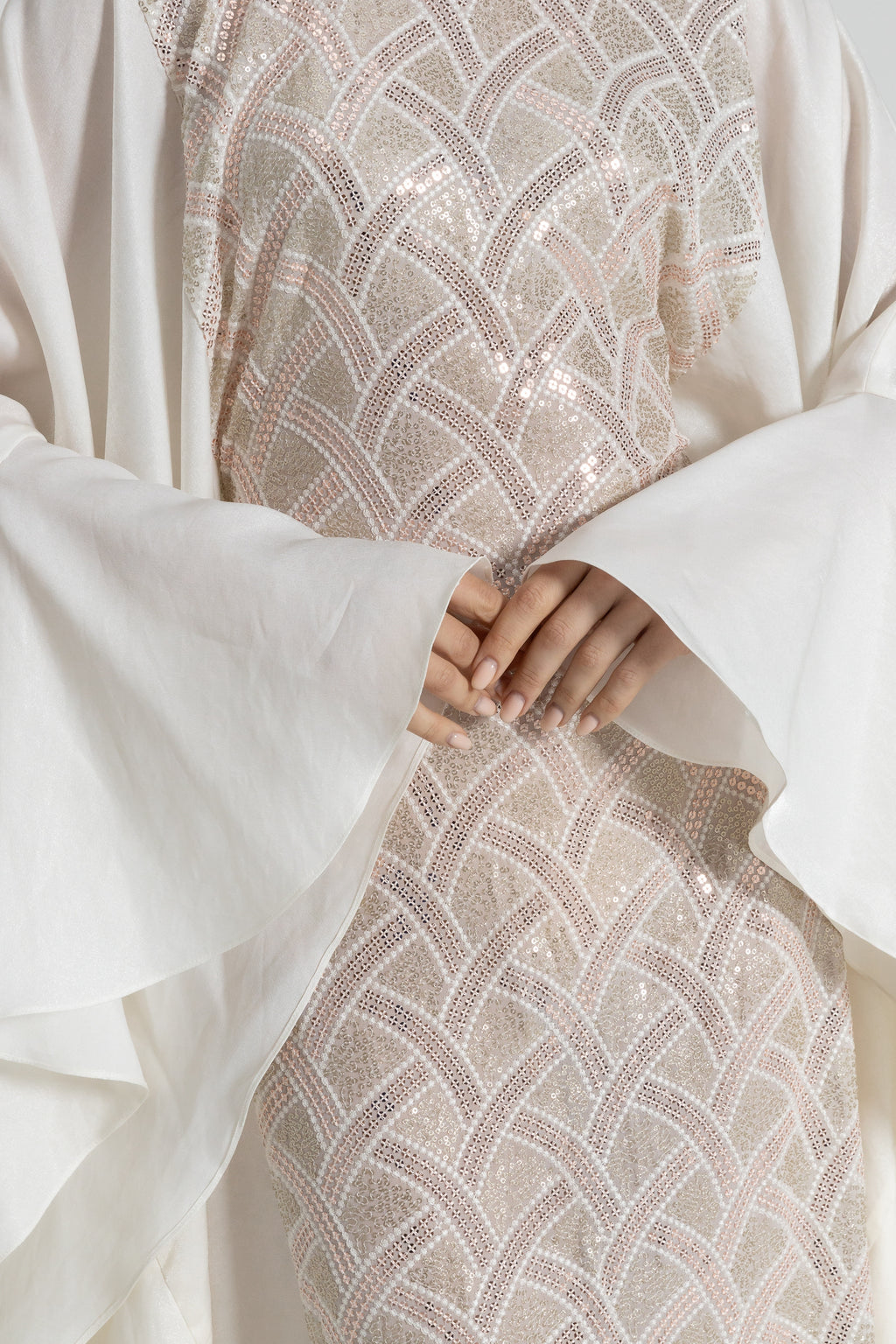 White Embellished Kaftan