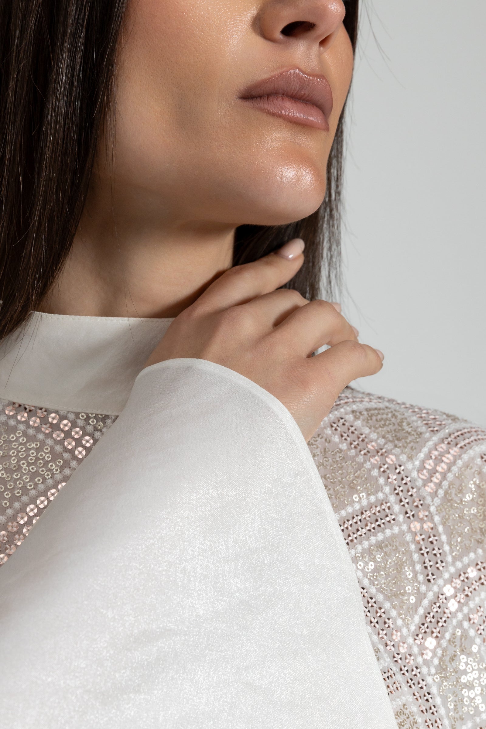 White Embellished Kaftan