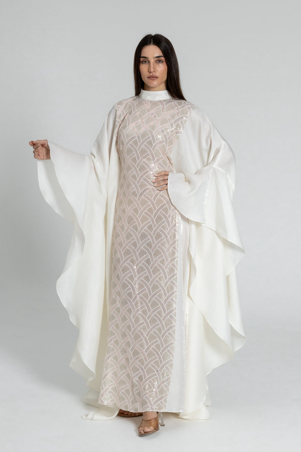 White Embellished Kaftan