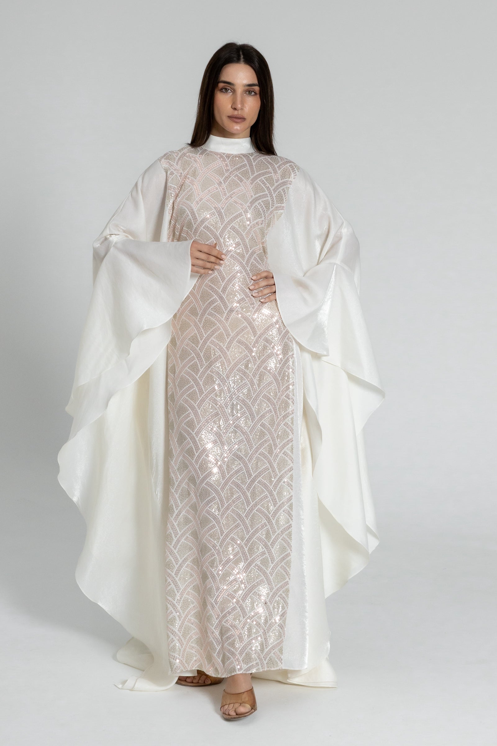 White Embellished Kaftan