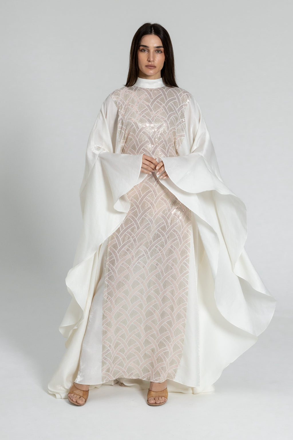 White Embellished Kaftan