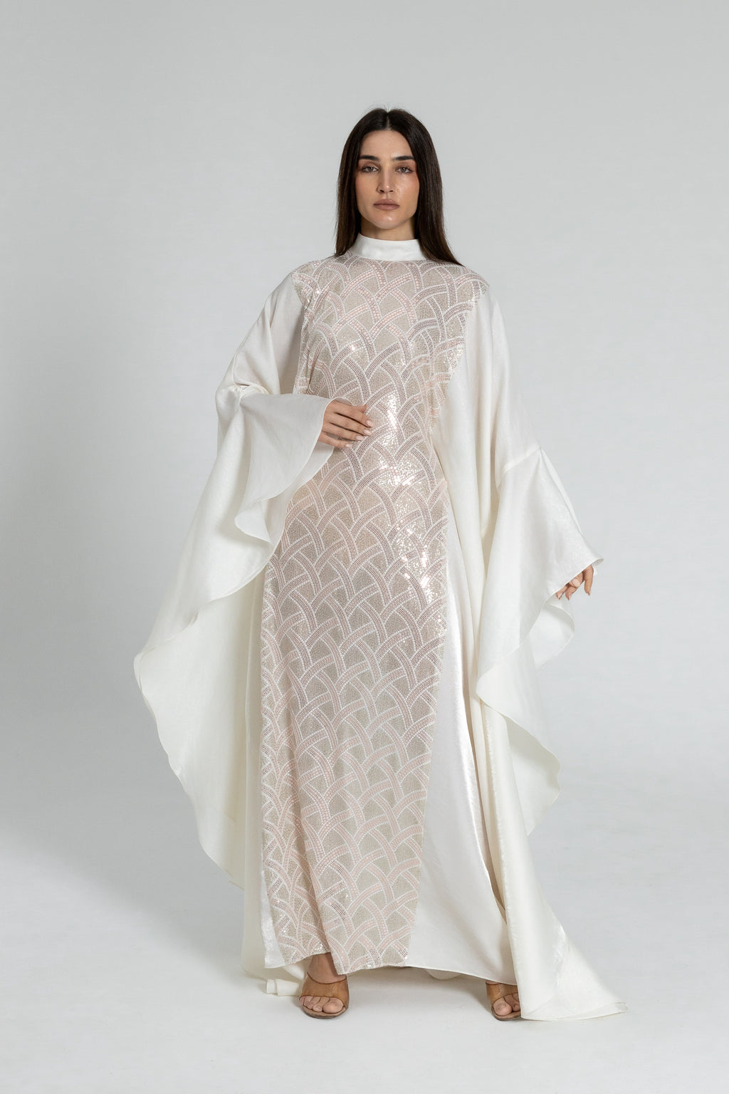 White Embellished Kaftan