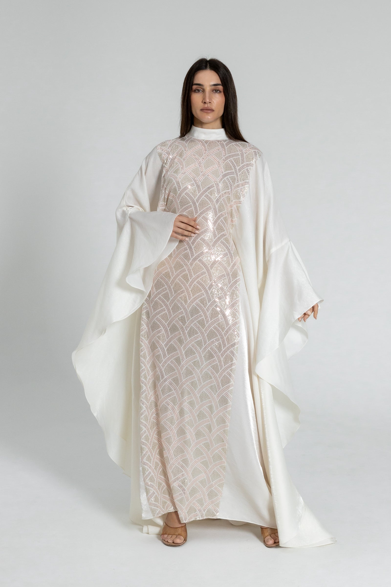 White Embellished Kaftan