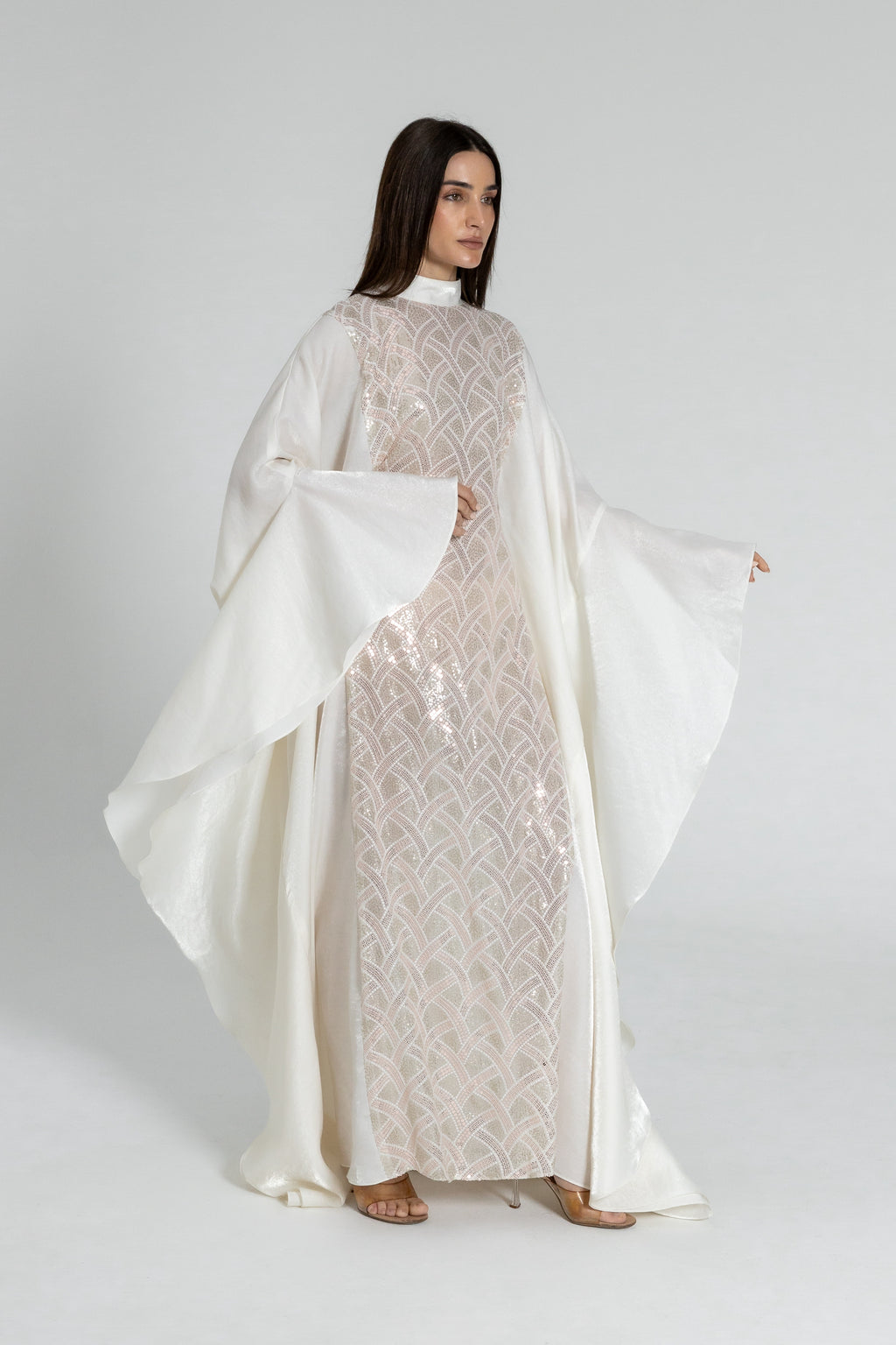 White Embellished Kaftan