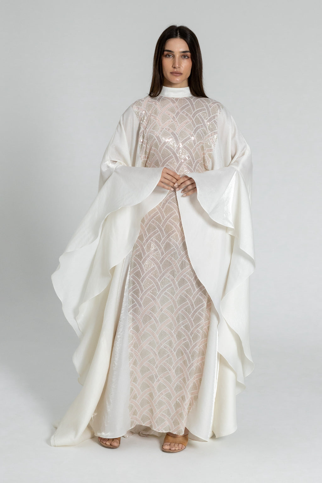 White Embellished Kaftan
