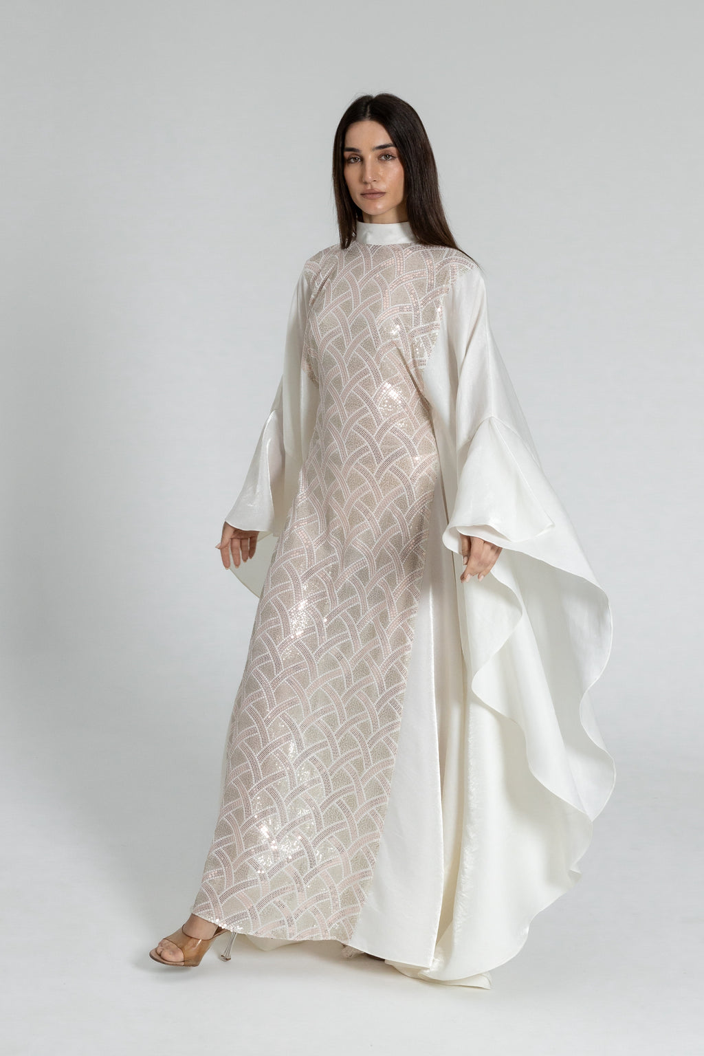 White Embellished Kaftan