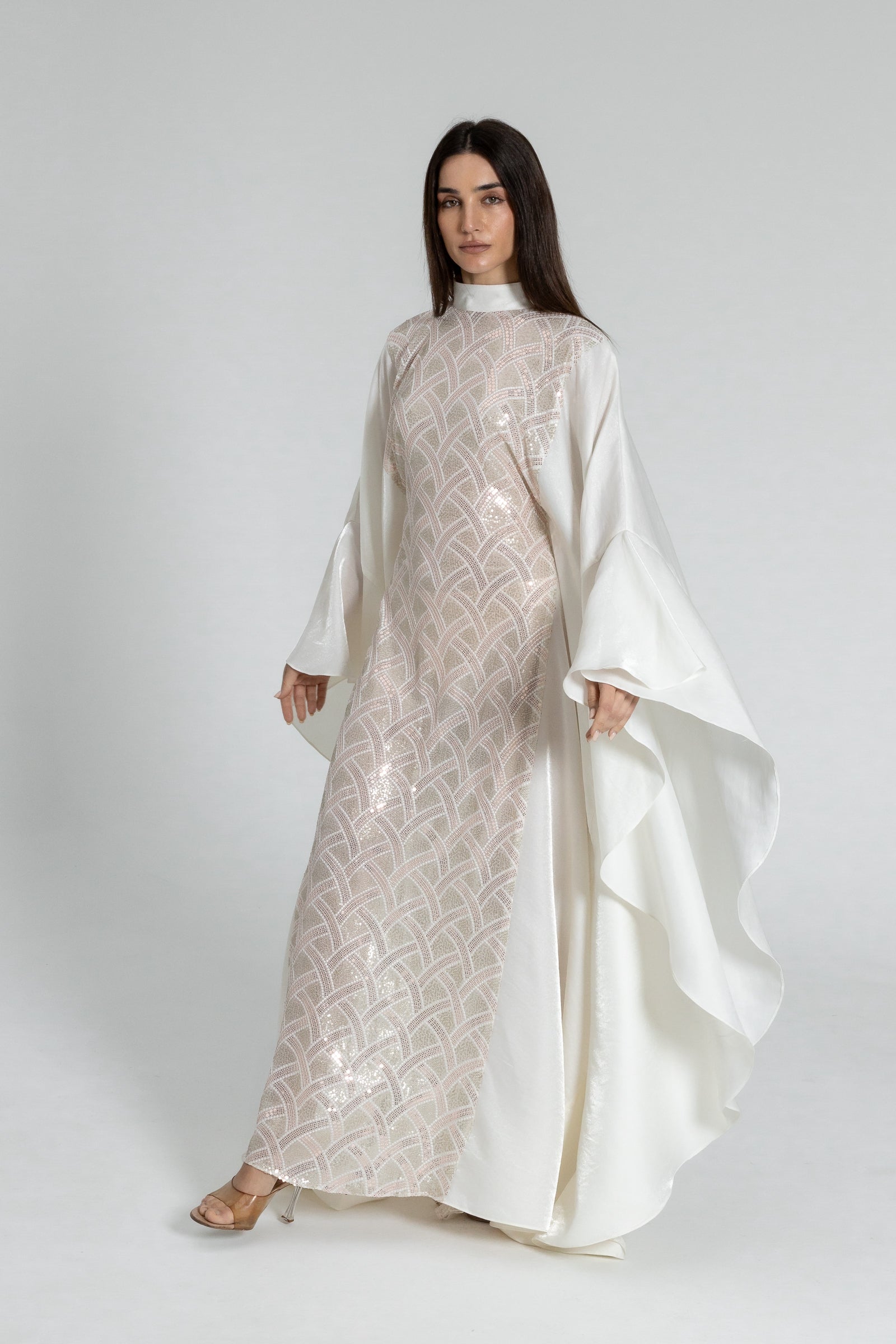 White Embellished Kaftan