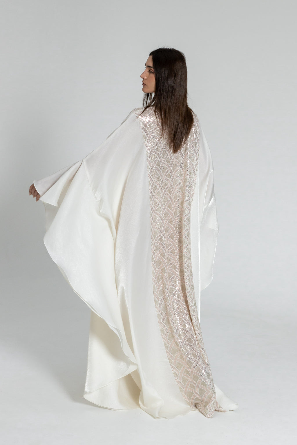 White Embellished Kaftan