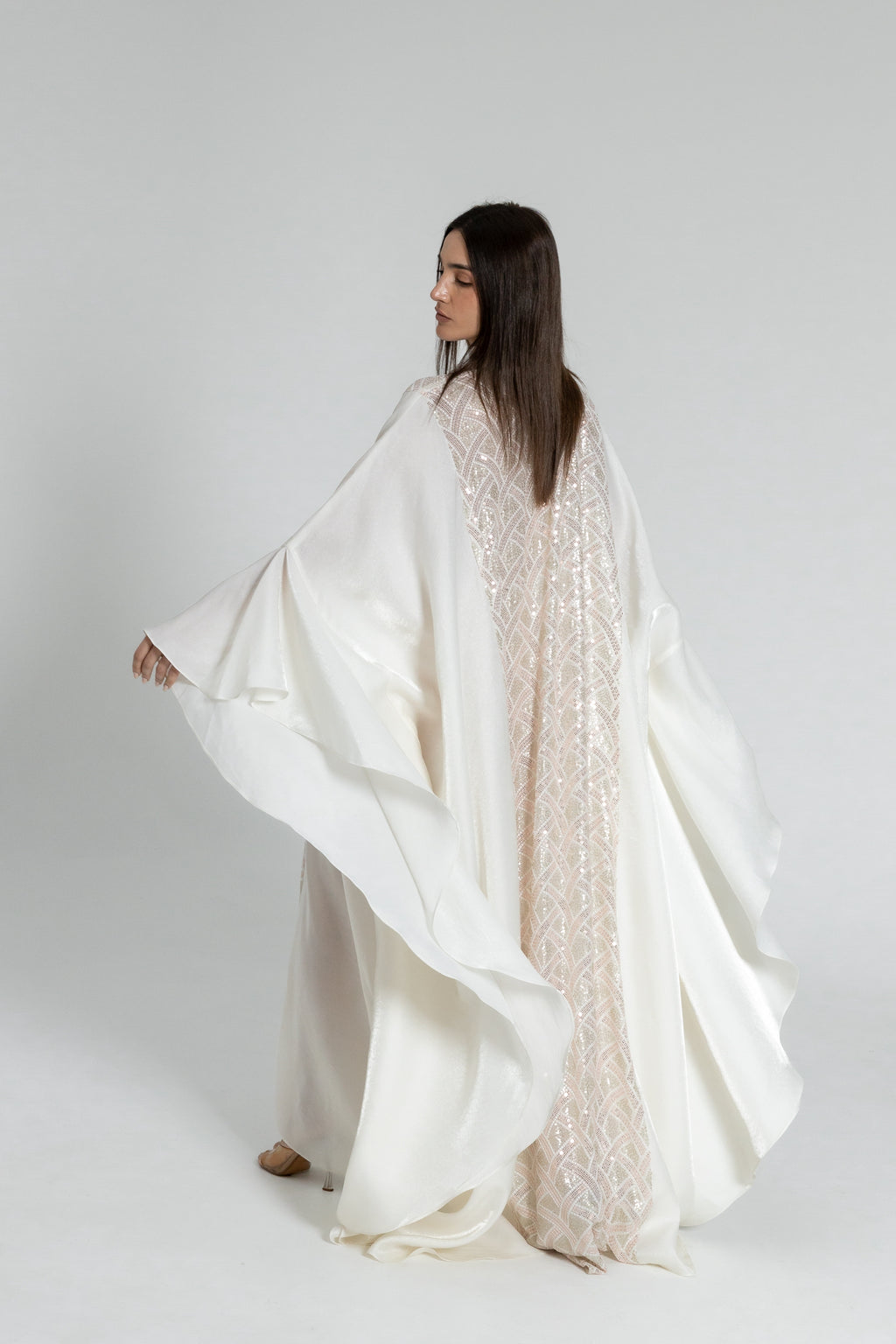 White Embellished Kaftan