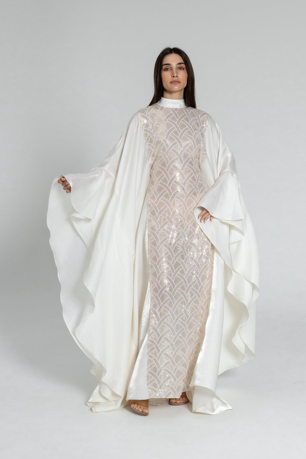 White Embellished Kaftan