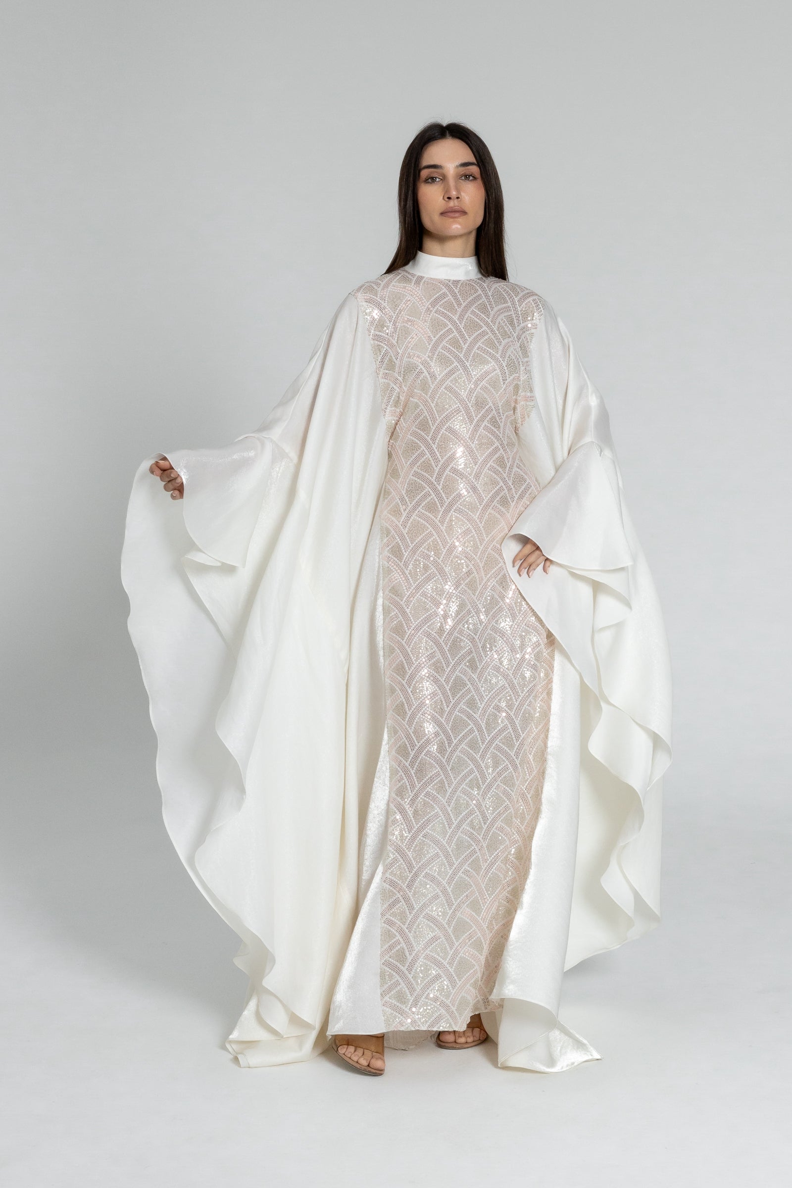 White Embellished Kaftan
