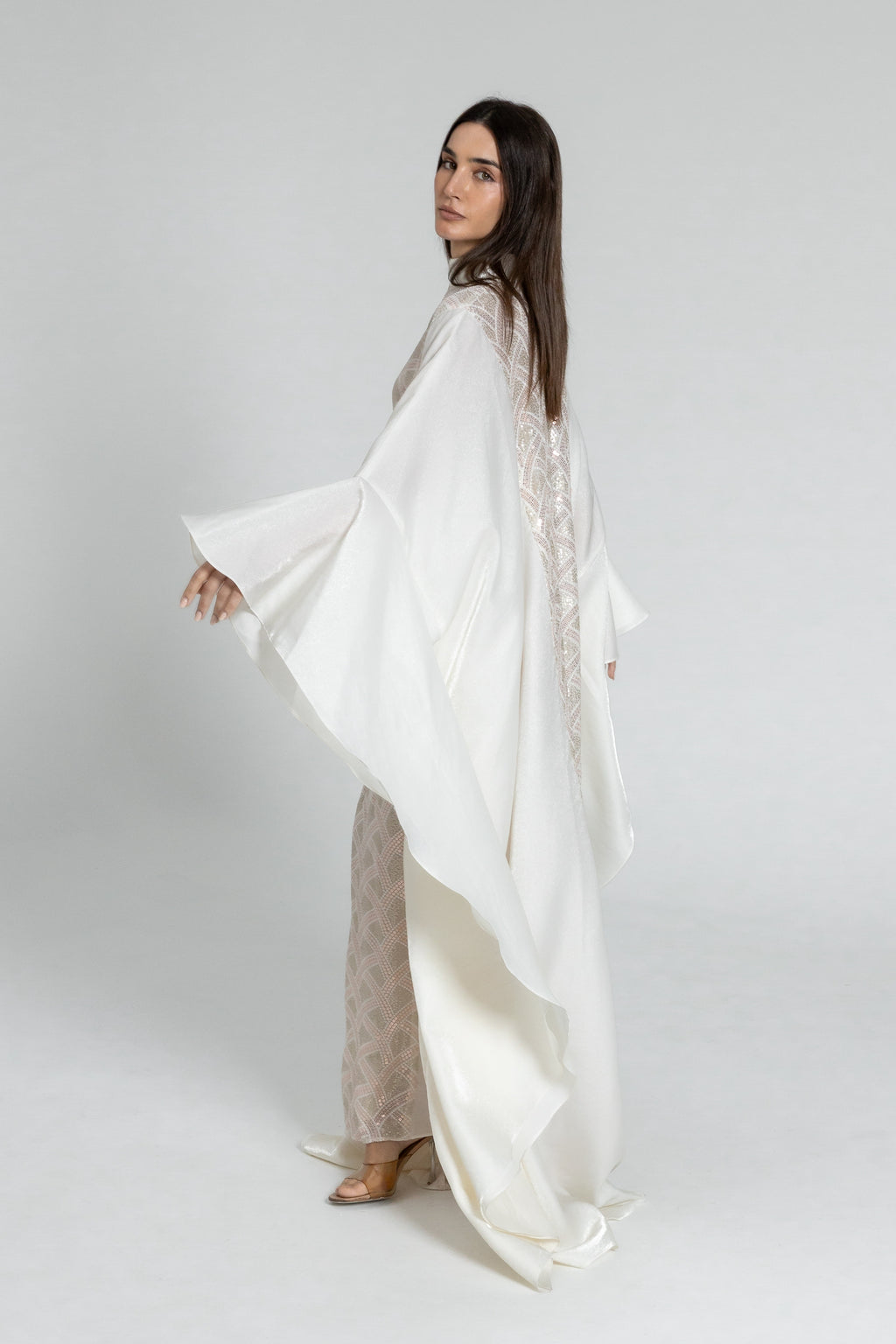 White Embellished Kaftan