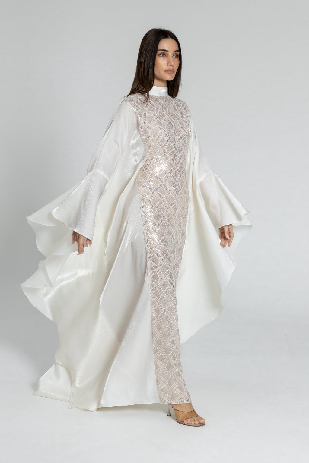 White Embellished Kaftan