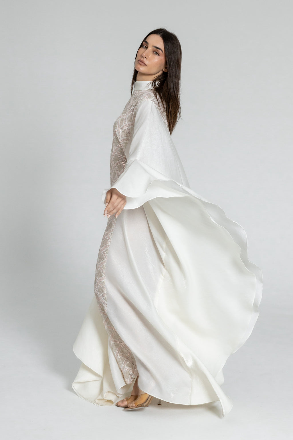 White Embellished Kaftan