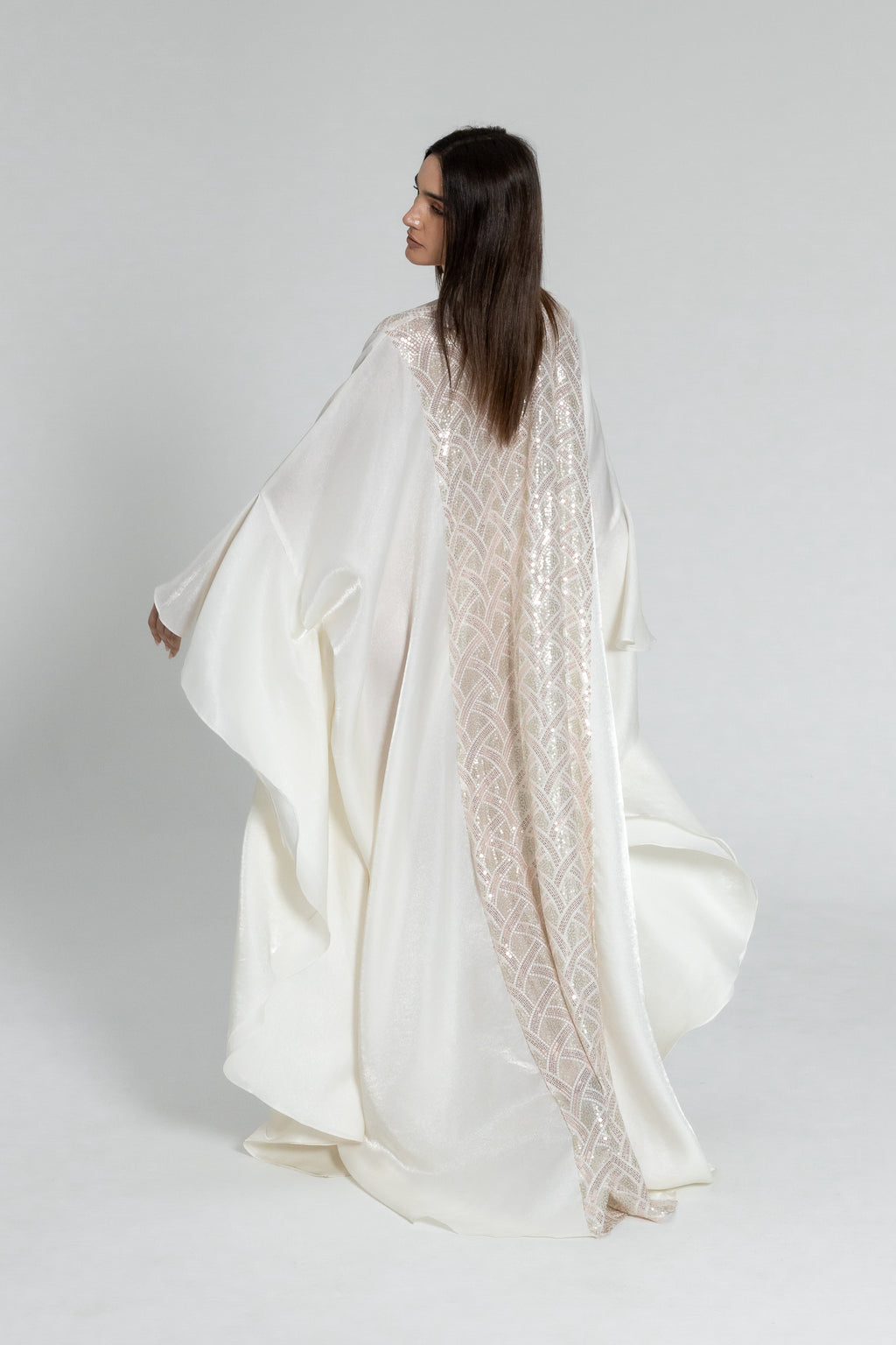 White Embellished Kaftan